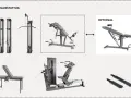 Fitnessgeräte: Kabelzugtürme, Beinpresse, Hantelbank und Zubehör. Ideal für ein effektives kgg rezept Training zu Hause.