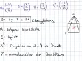 Vektoren und Ebenengleichung für eine Pyramide. Die volumen formel wird hier nicht gezeigt, aber die Elemente sind vorhanden.