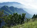 Widok na zielone wzgórza i góry, idealne miejsce, kiedy na Sri Lankę.