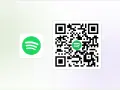 Ein QR-Code mit dem Spotify-Logo, der zu einem Song führt.