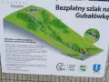 Ilustracja przedstawia mapę bezpłatnego szlaku na Gubałówkę, z zaznaczoną stacją górną i dolną, kolejką linową i trasą pieszą.