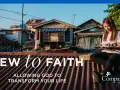 A young woman reads a Bible on a rooftop, embodying "New to Faith: Allowing God to Transform Your Life." This image reflects the biblical understanding of faith as a journey of transformation.