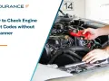 Learn how to read engine codes without a scanner. A person holds a red diagnostic tool near a car's engine.