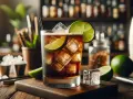 Idealne cuba libre składniki: rum, cola, lód i limonka. Orzeźwiający drink na upalne dni.