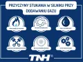 Przyczyny stukania w silniku przy dodawaniu gazu: spalanie stukowe, układ rozrządu, olej silnikowy, panewki korbowodowe, koło dwumasowe, wtryskiwacze.