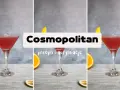 Cosmopolitan przepis na drinka z pomarańczą i skórką.