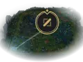 Mapa gry League of Legends z logo gry.