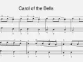 Fragment nut "Carol of the Bells" Mykoły Leontowycza. Słowa tej kolędy brzmią jak dzwonki.