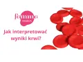 Czerwone krwinki i logo Femme Medica.