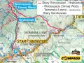 Mapa turystyczna Tatr z zaznaczonymi szlakami, miejscowościami Stary Smokowiec, Hrebienok i Wodospady Zimnej Wody.