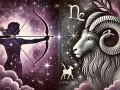Dwa znaki zodiaku: Strzelec z łukiem i Koziorożec. 21 grudnia to czas przejścia, symbolizujący te dwa znaki.