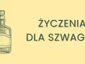 Szkic butelki i napis "Życzenia dla szwagra". Idealny na urodziny!