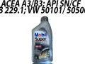 Olej Mobil Super 2000 10W-40 do jakich silników? Spełnia normy ACEA A3/B3, API SN/CF, MB 229.1, VW 50101/50500. Idealny do silników benzynowych i diesla.