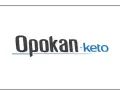 Logo z napisem "Opokan-keto". Nazwa sugeruje produkt wspierający dietę ketogeniczną.