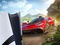 Konsola PS5 obok czerwonego supersamochodu na tle meksykańskiego krajobrazu. Data wydania Forza Horizon 5 już wkrótce!