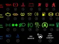Tutte le spie della macchina: rosse, gialle, verdi, blu e bianche, per un quadro completo dei segnali di avviso.