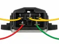 Schemat podłączenia przewodów do regulatora napięcia. Żółte przewody do pinów 1, 2, 3. Czerwony do 4, zielony do 5. Jak sprawdzić regulator napięcia?