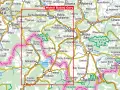 Mapa okolic Babiej Góry, z zaznaczonymi szlakami i miejscowościami. Babia Góra gdzie jest? Na mapie widać jej położenie.