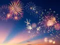 Feuerwerk erhellt den Nachthimmel, ein Symbol für die **Bedeutung von Silvester** und den Beginn eines neuen Jahres.