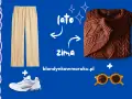 Jasne spodnie i białe sneakersy na lato, brązowy sweter i okulary na zimę. Idealne na maroko w lutym pogoda.