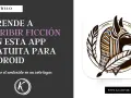 Aprende a escribir ficción con esta app gratuita para Android. El logo de la app muestra un diseño inspirado en el antiguo Egipto con plumas.