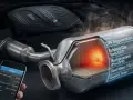 Silnik BMW TwinPower Turbo z aktywną regeneracją DPF. Na ekranie telefonu dane o temperaturze spalin i masie sadzy.