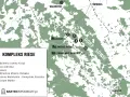 Mapa turystyczna przedstawiająca kompleks Riese z zaznaczonymi atrakcjami: Podziemia zamku Książ, Pałac Jedlinka, Włodarz, Podziemne Miasto Osówka, Sztolnie Walimskie i Muzeum Molke.