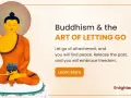 Buddha meditating, promoting the art of letting go of attachment for peace and freedom. Learn more about Buddhism.