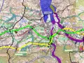 Szczegółowa mapa Beskidzkiej Drogi Integracyjnej i jej kluczowe lokalizacje