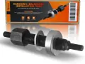 A harmonic balancer installation tool, crafted from heavy-duty steel, designed for Chevy SBC BBC cranks.