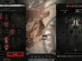 Interfaz de Diablo 4: un bárbaro construye un plan de guerra para mazmorras de Pesadilla.