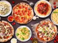 Pyszne dania kuchni włoskiej: pizze, makarony z sosami i kluseczki.