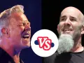 James Hetfield (East Coast) vs. Scott Ian (West Coast) im musikalischen Duell.