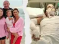 Rodzina wspiera bohaterkę oziminy Berenta. Po lewej uśmiechnięta rodzina na plaży, po prawej kobieta w szpitalnym łóżku, podłączona do aparatury.