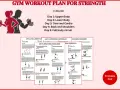 Plan treningowy siłownia 5-dniowy: Dzień 1: Górna część ciała, Dzień 2: Dolna część ciała, Dzień 3: Core i cardio, Dzień 4: Plecy i barki, Dzień 5: Pełne ciało.