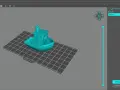 Program Anycubic Photon Workshop wyświetla model 3DBenchy na siatce, gotowy do druku 3D.