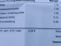Rechnung für Auto-Service: Ölwechsel, Filter, Motoröl und Dienstleistung. Die auto elektronik reparatur kosten sind hier nicht aufgeführt, aber die Gesamtkosten betragen 303,26 €.