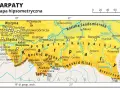 Mapa Polski z zaznaczonymi Karpatami, gdzie leżą Beskidy Wysokie, Tatry i Bieszczady, z miastami jak Kraków, Rzeszów i Zakopane.