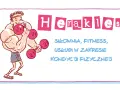 Herakles, jak w dwunastu pracach, ćwiczy z ciężarkami. Siłownia, fitness i usługi w zakresie kondycji fizycznej.