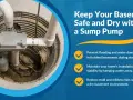 A sump pump in a basement pit, ready for maintenance or to learn how to replace a sump pump. It keeps basements dry.