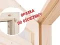 Drewniana opaska na drzwi, idealnie dopasowana do ościeżnicy, nadaje wnętrzu naturalny wygląd.