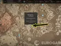 Mapa z gry Diablo 4, zaznaczone zadanie poboczne "W zgodzie z tradycjami" i notatka.