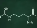 Struktura chemiczna L-argininy. Zrozumienie jej budowy pomaga w analizie potencjalnych l-arginina skutki uboczne.