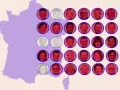 Portraits de membres d'un groupe allemand connu en France, disposés sur une carte stylisée de la France.