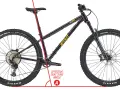 Diagram showing a purple Kona MTB, highlighting the effective seat tube angle with a red line and arc labeled "A".