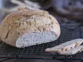 Frisch gebackenes Krustenbrot mit knuspriger Kruste und weicher Krume, perfekt für jedes Krustenbrot Rezept.