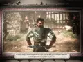 Un guerrero con armadura de bestia, en un estilo de gothic remake, posa ante un campamento.