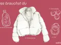 So wird deine Daunenjacke wieder fluffig: Spezialwaschmittel, die Jacke selbst, Tennisbälle und Zeit.