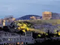 The Parthenon stands majestically on the Acropolis, a timeless symbol of ancient Greece.