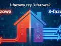 Dom podzielony na 1-fazową (230V) i 3-fazową (400V) instalację elektryczną. Wybór zależy od potrzeb.